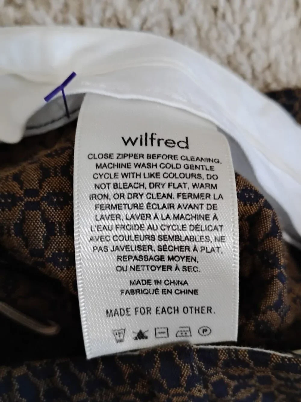 Wilfred Women’s Brown Print High Waisted Flare Leg Dress Pants Size 00